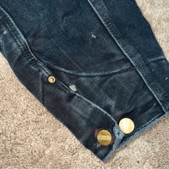 Carhartt Vintage Blanket Lined Chore Coat Black Size 46 Reg - Picture 10 of 16